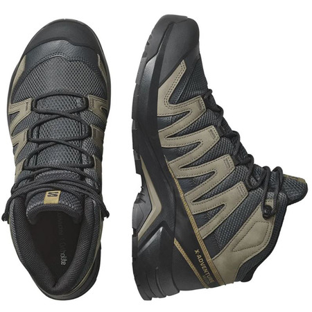 Bota Salomon X-Adventure Recon Mid GTX Cinza/Preto/Cáqui