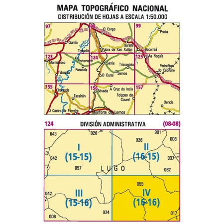 Mapa de Samos 124-IV IGN 1:25.000