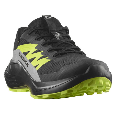 Tênis de corrida Salomon Alphaglide GTX preto/verde limão